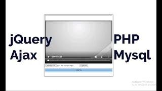 Large File (Video) Upload with Progress bar using jQuery Ajax and PHP