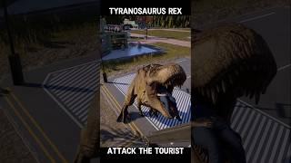 This tourist didn't see that coming  #jurassicworldevolution2 #dinosaur #gameplay