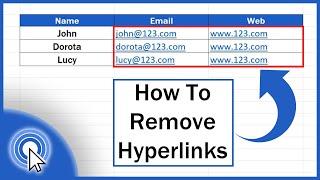 How to Remove Hyperlinks in Excel