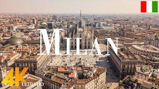 Milan 4K drone view • Amazing Aerial View Of Milan | Relaxation film with calming music