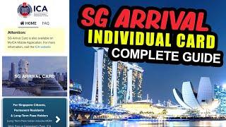 How to complete SG Arrival Card Online Tutorial | My ICA Singapore Arrival Card