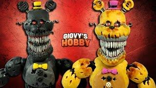 NIGHTMARE FREDBEAR + NIGHTMARE TUTORIAL  FNAF 4  Porcelana fria / Polymer clay  Giovy Hobby