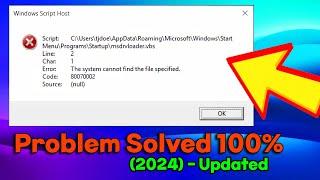 [Solved]- Windows Script Host Error in Windows 11/10 (2024 Updated)