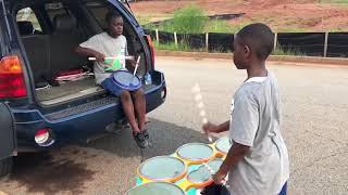 Drumline : 10 & 12 year old Drumming Brothers on Xymox snare and tenor pads!