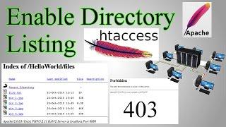 Web Server: Enable Directory Listing / Directory Browsing with .htaccess & create files with no name
