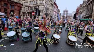 Katumba drummers playing for the 2022 Liverpool Pride parade