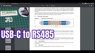 USB Type C to RS485 PCB