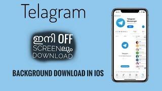 How to download telegram files in background.Malayalam.of screen / ios | iphone, 2021.Malayalam