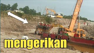 treler nyaris terbalik,muatan pull jalan licin@rifki channel