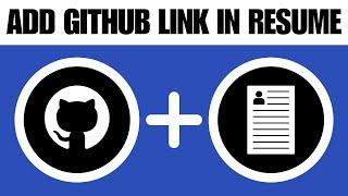 How to Add Github Profile Link in Resume (2025)