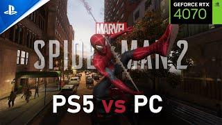 Marvel's Spider-Man 2 PS5 vs UNOFFICIAL PC Port 1.5.2 - RTX 4070 COMPARISON