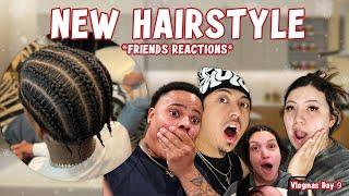 GETTING OUR FRIENDS REACTION TO HIS NEW HAIR! | VLOGMAS DAY 8 & 9