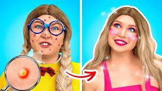 From UGLY NERD to POPULAR BARBIE!! Extreme MAKEOVER for NERD! Beauty Struggles by La La Life Emoji