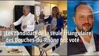 Législatives : les candidats de la seule triangulaire des Bouches-du-Rhône ont voté