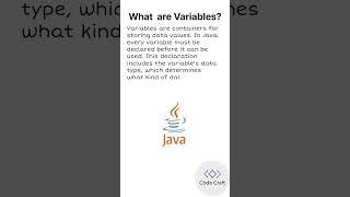 What are Variables in Java #codecraft #java #javabasics #coding #variablesjava #variables #datatypes