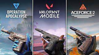 Valorant Mobile vs AceForce 2 vs Operation Apocalypse Comparison