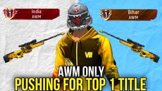 Pushing Top 1 In AWM | Free Fire Solo Rank Pushing Tips And Tricks | Part 1