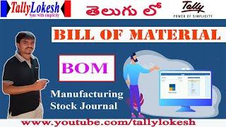 Bill of Material in Tally Prime | BOM |Manufacturing Process | Consumption & Production-By Lokesh