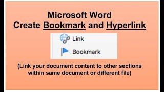 How to create bookmarks and hyperlinks in Microsoft Word