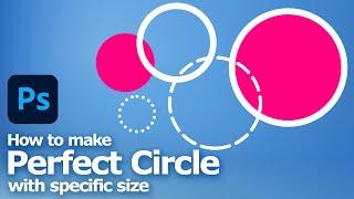 Photoshop how to make a perfect circle with specific size | Hollow Circle | Circle Outline
