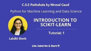 Introduction to Scikit-learn: Tutorial 1