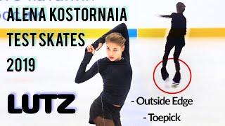 ALENA KOSTORNAIA Lutz jump At Test Skates 2019 / We Love Skating