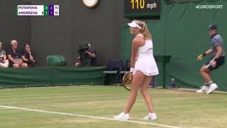 Mirra Andreeva wins  Is Potapova too emotional Wimbledon Live Tennis Coverage