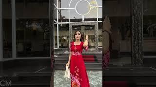 Đầm Xoè Hoa Trung Niên 3D Đỏ Voan Cao Cấp Trẻ Trung - Quỳnh Anh Luxury Fashion  #fashion