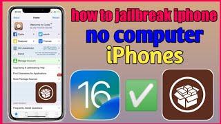 How To jailbreak iphone 6,6s |install Cydia no computer 2022 |