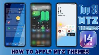 How To Import Third Party Themes In MIUI 14 |  Top 3 MIUI 14 MTZ Themes | MTZ Themes Apply