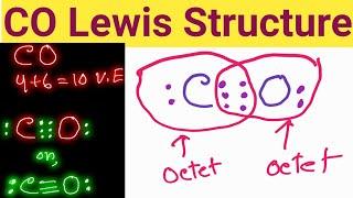 Lewis Structure for CO (Carbon Monoxide) ||CO Lewis Dot Diagram||Electron Dot Structure for CO