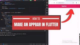 How to Make AppBar in Flutter | Flutter App Development Tutorial