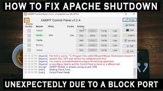 How To Fix Error: Apache shutdown unexpectedly This may be due to a blocked port  missing | in  2023