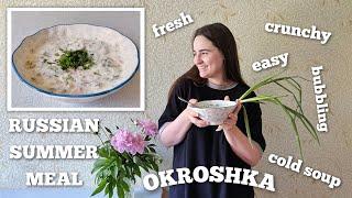 Cooking Russian Traditional Summer Meal — Okroshka | Cuisine in Russia