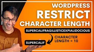 Shorten or Restrict the Text Character Length - Free CSS - Wordpress Code - Elementor Code