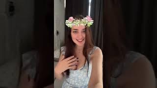 Awenlis live tik tok cute blue dress