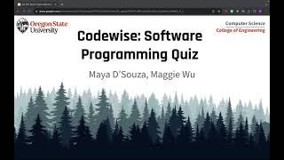 Codewise Team Demonstration Video