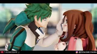 【 MMD | 60fps / BNHA 】DEKU FLIRT WITH OCHAKO! (english sub) | 出茶 DekuOcha | Deku x Ochako