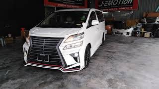 TOYOTA VELLFIRE 2008-14 J-EMOTION DESIGN AND CUSTOM MADE BODYKIT AND CUSTOM NEON LIGHT