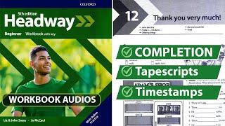 New Headway Beginner 5th Edition - Unit 12: Thank You Very Much! || Workbook