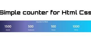 How To Make Counters On Website Using HTML | CSS | JavaScript |  bootstrap 5
