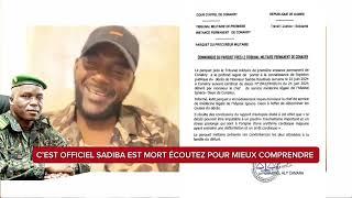 C’EST OFFICIEL SADIBA EST MORT SELON LE COMMUNIQUÉ