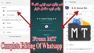 Complete Editing Of WhatsApp From MT Manager|From MT Manager|All Tutorial| @MhrIkram