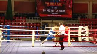 Нокаут от Дмитрия Бивола в любительском боксе.  Hard knockout by Dmitry Bivol in amateur boxing.