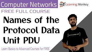 Names of the Protocol Data Unit PDU || Lesson 69 || Computer Networks || Learning Monkey ||