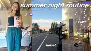 summer night routine  work, sunset, selfcare!