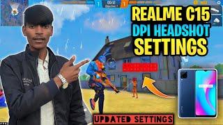 REALME C15 FREE FIRE BEST HEADSHOT SETTINGS || REALME C15 BEST DPI SETTINGS || ALAPURA GAMERS #dpi