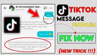 tiktok message not sending and receiving problem // TikTok message not send
