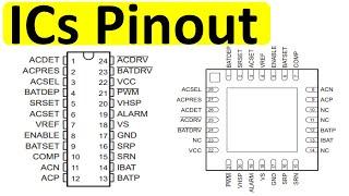 Integrated circuits architecture and pin configuration, schematics reading, and wiring symbols