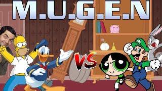 MUGEN Request 30: Donald Duck, Homer Simpson, Mr.Bean vs Buttercup, Luigi, Bugs Bunny